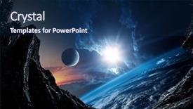  Presentation with outer space - Audience pleasing PPT theme consisting of abstract planets and space background backdrop and a  colored foreground