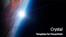  Presentation with planets - Colorful presentation enhanced with abstract planets and space background backdrop and a  colored foreground