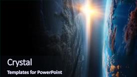  Presentation with planets - Presentation theme featuring abstract planets and space background background and a wine colored foreground