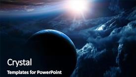  Presentation with planets - Colorful presentation enhanced with abstract planets and space background backdrop and a black colored foreground