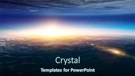  Presentation with planets - Audience pleasing presentation design consisting of abstract planets and space background backdrop and a navy blue colored foreground