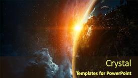  Presentation with planets - PPT theme featuring abstract-planets-and-space-background background and a wine colored foreground