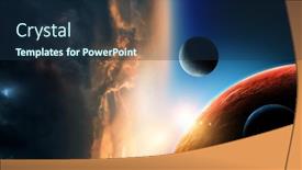  Presentation with planets - PPT theme enhanced with abstract-planets-and-space-background background and a ocean colored foreground