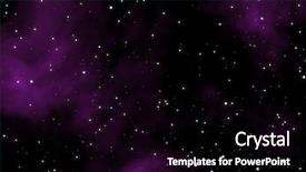  Presentation with purple stars - Presentation theme featuring abstract purple night sky background and a black colored foreground
