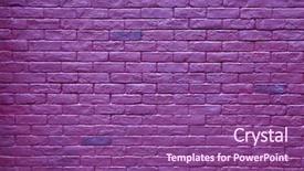  Presentation with purple wall - Slide set consisting of abstract purple rough grunge brick background and a violet colored foreground
