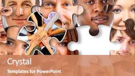  Presentation with abstract puzzle - Beautiful presentation featuring abstract puzzle background with one backdrop and a coral colored foreground