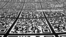  Presentation with code - Cool new presentation theme with data capture - abstract qr code background abbreviated backdrop and a gray colored foreground