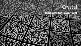  Presentation with code - Theme featuring abstract-qr-code-background-abbreviated background and a dark gray colored foreground