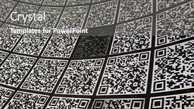  Presentation with code - Amazing theme having abstract-qr-code-background-abbreviated backdrop and a gray colored foreground