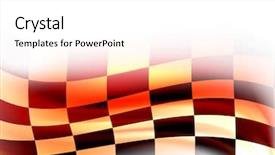  Presentation with racing - Slide set having abstract racing flag background and a white colored foreground