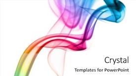  Presentation with smoke - Presentation enhanced with abstract rainbow smoke background background and a white colored foreground