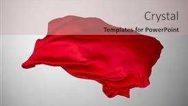  Presentation with abstract red - Cool new PPT theme with abstract-red-fabric-in-motion backdrop and a coral colored foreground