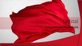  Presentation with abstract red - Colorful slide set enhanced with abstract-red-fabric-in-motion backdrop and a crimson colored foreground