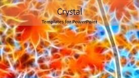  Presentation with fall abstract - Audience pleasing slide deck consisting of abstract red fall maple tree backdrop and a gold colored foreground