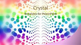  Presentation with circle - Cool new presentation theme with abstract red orange twirls - background of rainbow circle backdrop and a  colored foreground