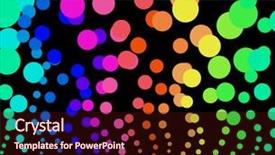  Presentation with circle - Slides having abstract red orange twirls - background of rainbow circle background and a  colored foreground