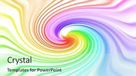  Presentation with rainbow - Audience pleasing presentation consisting of abstract red orange twirls - background rainbow backdrop and a soft green colored foreground