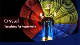  Presentation with spinning - Audience pleasing slide deck consisting of abstract red orange twirls - tricolor neon lights of spinning backdrop and a wine colored foreground