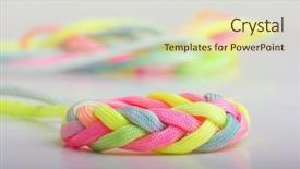  Presentation with paracord - Amazing slides having abstract red orange twists - paracord braided into a decorative backdrop and a soft green colored foreground