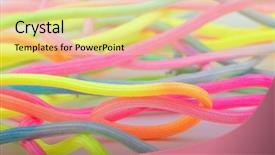  Presentation with paracord - Theme consisting of abstract red orange twists - paracord for crafts looping background and a blonde colored foreground