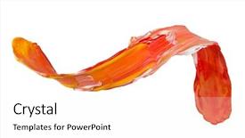  Presentation with orange abstract - Cool new theme with abstract red orange twists - twisted smear of paint isolated backdrop and a white colored foreground