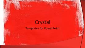  Presentation with abstract red - PPT theme with abstract red paint on white background and a red colored foreground