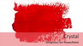  Presentation with abstract watercolor - Slide deck with abstract red watercolor paint splash background and a red colored foreground