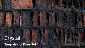  Presentation with old brick wall texture - Beautiful presentation theme featuring abstract-red-white-stonewall-urban backdrop and a dark gray colored foreground