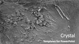  Presentation with abstract round shapes - Slide deck enhanced with abstract relief shapes textured background background and a gray colored foreground