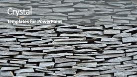  Presentation with rock wall - Presentation design with abstract rock background - granite stones wall background and a gray colored foreground