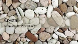  Presentation with stones - Amazing theme having abstract rock background - pebble stones surface backdrop and a mint green colored foreground