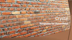  Presentation with rough - Slides featuring abstract rough grunge brick wall background background and a coral colored foreground