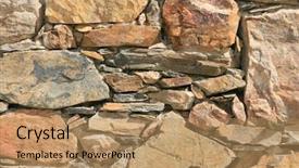  Presentation with rock wall - Slides consisting of abstract rough grunge rock wall background background and a coral colored foreground