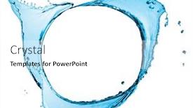  Presentation with water splash - Presentation theme featuring abstract-round-splash-water-transparent background and a white colored foreground