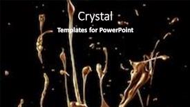  Presentation with abstract gold black - Audience pleasing presentation consisting of abstract-sculptures-of-gold-splashes backdrop and a black colored foreground