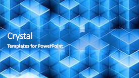  Presentation with cube - Audience pleasing theme consisting of abstract seamless cube background backdrop and a teal colored foreground