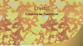  Presentation with hearts - Amazing slide deck having abstract-seamless-hearts-raster-background backdrop and a yellow colored foreground