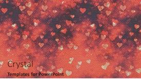  Presentation with hearts - Audience pleasing theme consisting of abstract-seamless-hearts-raster-background backdrop and a coral colored foreground