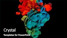  Presentation with black ink - Cool new presentation design with abstract shape isolated on black backdrop and a black colored foreground