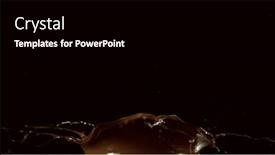  Presentation with hot chocolate - Colorful PPT theme enhanced with abstract-shape-of-splashing-hot backdrop and a black colored foreground