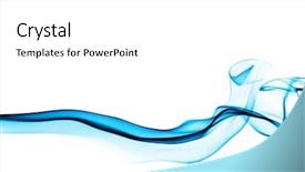  Presentation with abstract blue white - Cool new slide deck with abstract shapes - blue smoke on a white backdrop and a white colored foreground