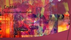  Presentation with painting - Audience pleasing PPT theme consisting of abstract shapes - nice image of a large backdrop and a red colored foreground