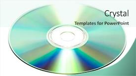  Presentation with cd rom drive cd - Colorful theme enhanced with wrom up - cd or dvd rom isolated backdrop and a mint green colored foreground