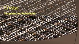  Presentation with metallic - Theme consisting of abstract silver black - metallic fences texture background and a  colored foreground