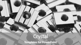  Presentation with silver abstract - Cool new presentation theme with abstract silver black line - slide screw nuts heap closeup backdrop and a gray colored foreground