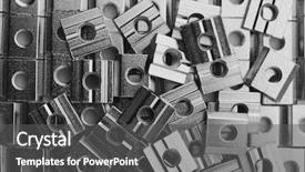  Presentation with silver abstract - Presentation with abstract silver black line - slide screw nuts heap closeup background and a dark gray colored foreground