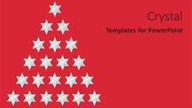  Presentation with design christmas holiday - PPT theme consisting of abstract-silver-star-christmas-tree background and a red colored foreground