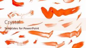  Presentation with orange abstract - Beautiful PPT theme featuring abstract smears of orange paint on white background backdrop and a lemonade colored foreground