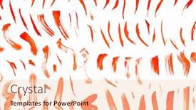  Presentation with orange abstract - Amazing PPT theme having abstract smears of orange paint on white background backdrop and a lemonade colored foreground