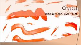  Presentation with orange abstract - Audience pleasing theme consisting of abstract smears of orange paint on white background backdrop and a lemonade colored foreground